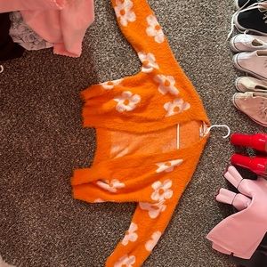 Floral Fuzzy Cardigan